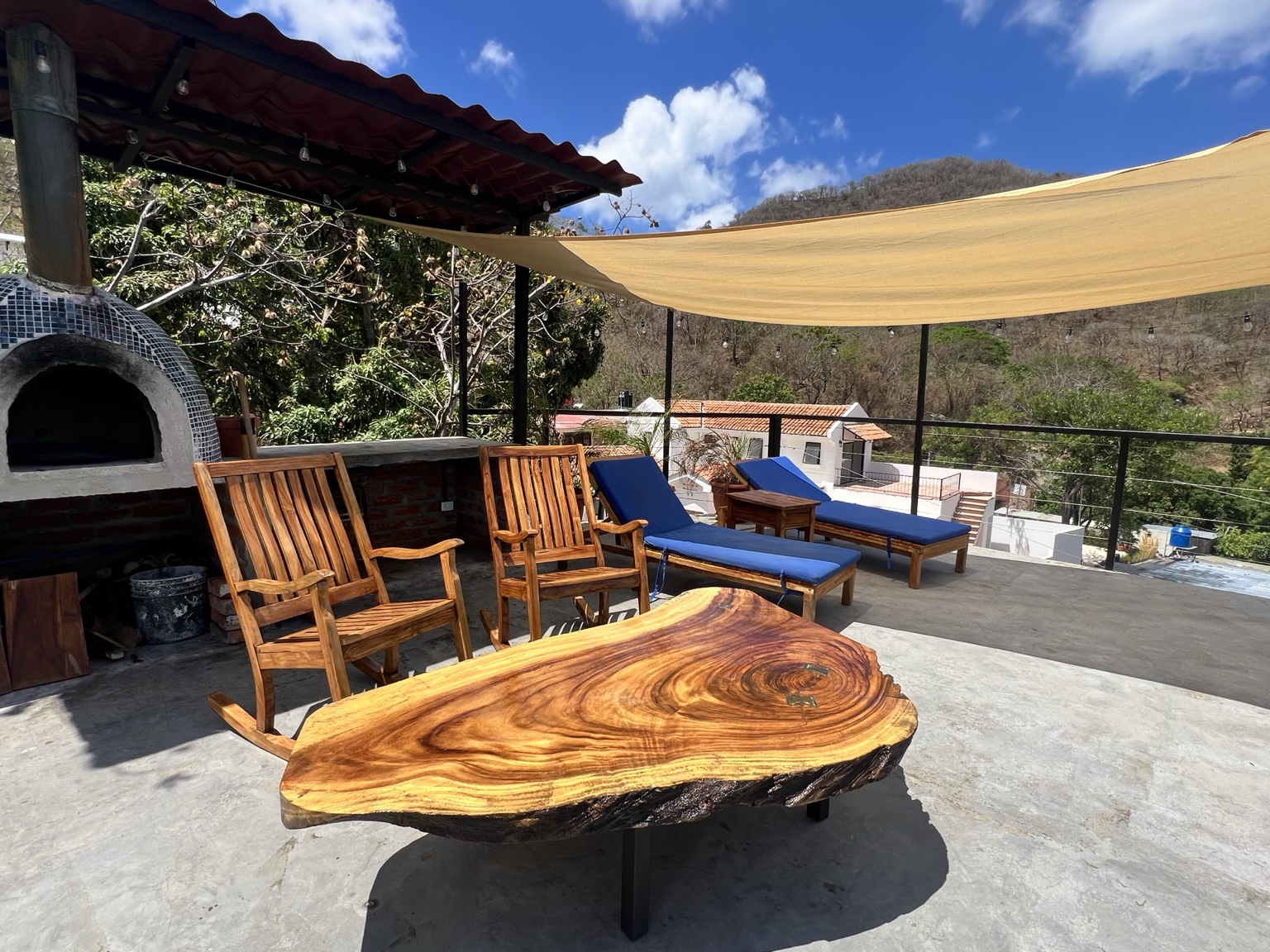 Terrasse et four